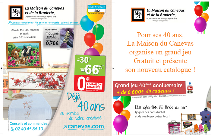Le grand jeu du 40e anniversaire de la Maison du Canevas Le grand jeu du 40e anniversaire de la Maison du Canevas