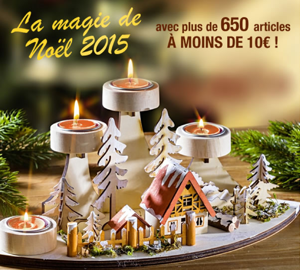 Vitrine magique : La magie de Noël avec plus de 650 articles à moins de 10€