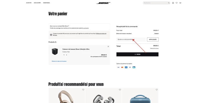 code promo Bose