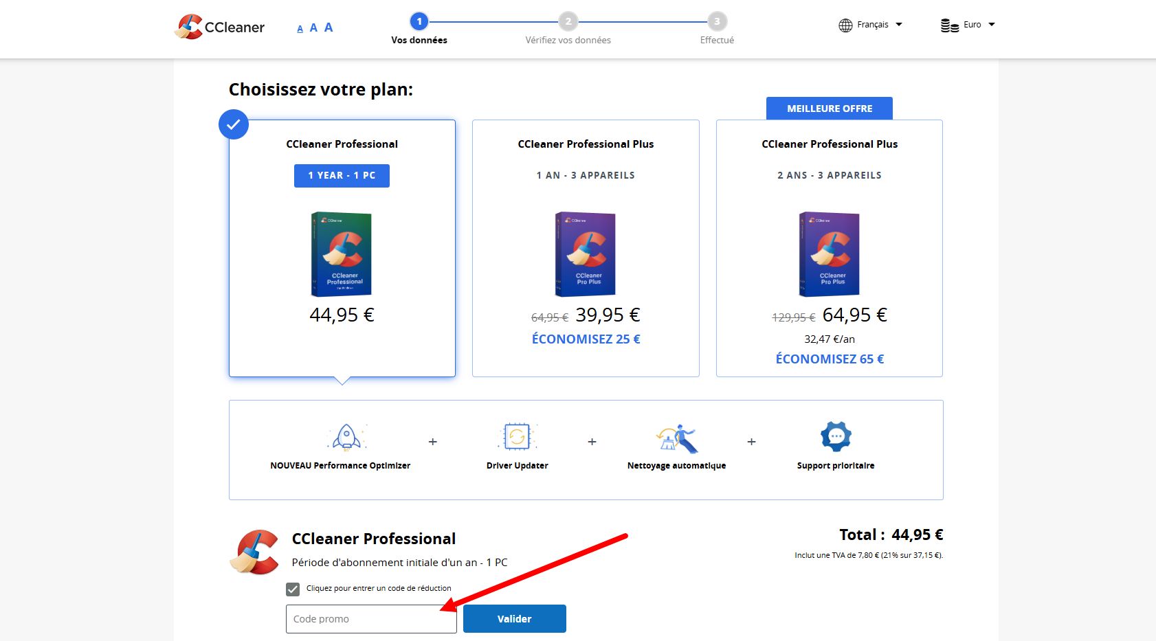 “Comment activer un code promo CCleaner”