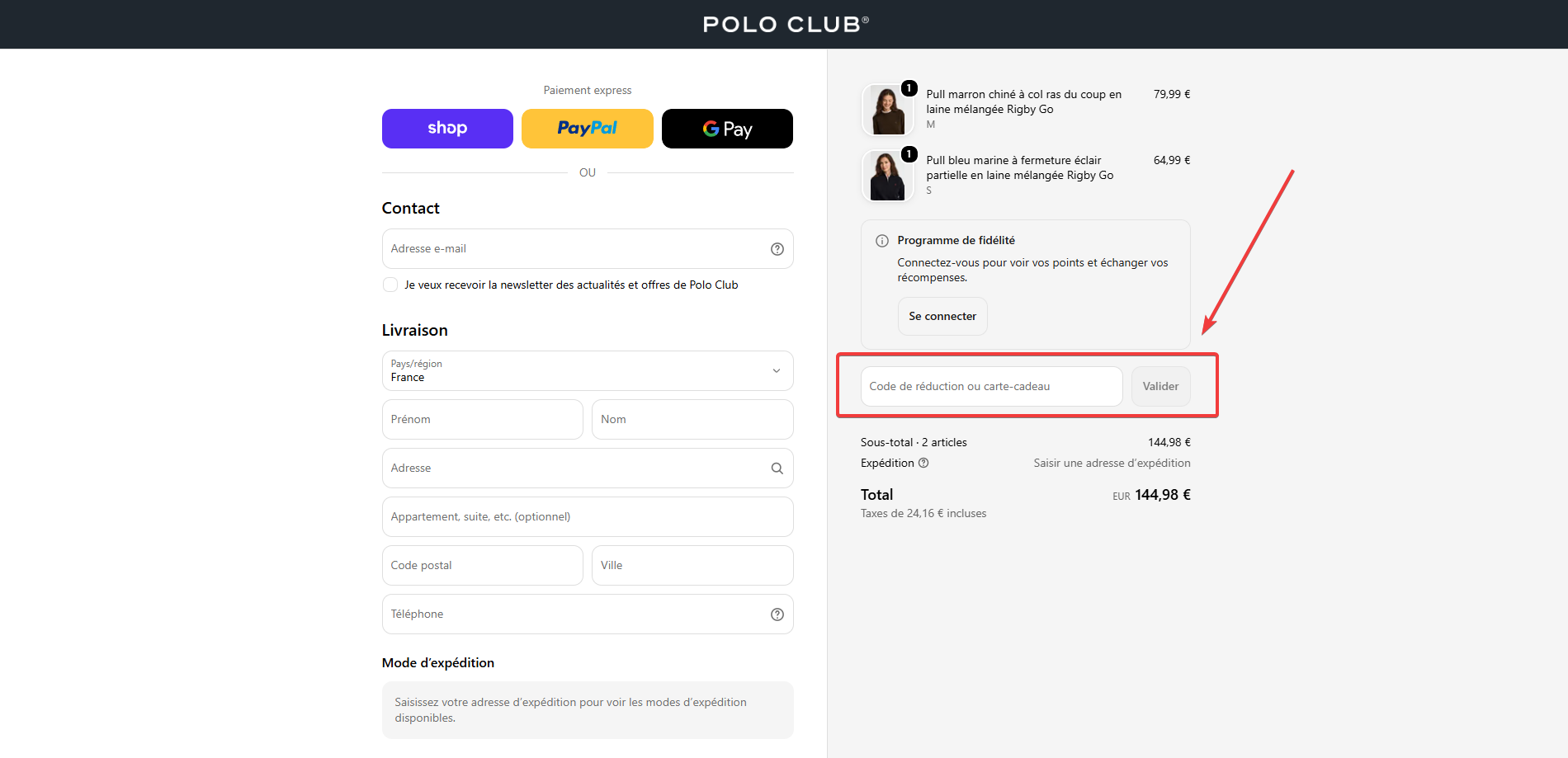 code promo Polo Club