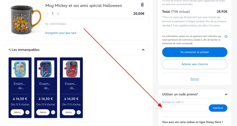 code promo Disney Store