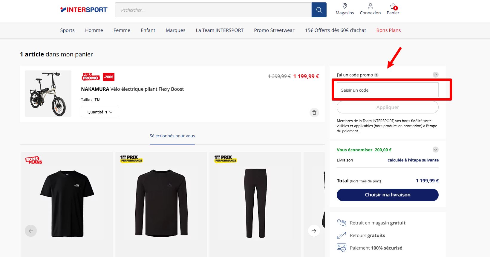 “Comment activer un code promo Intersport”