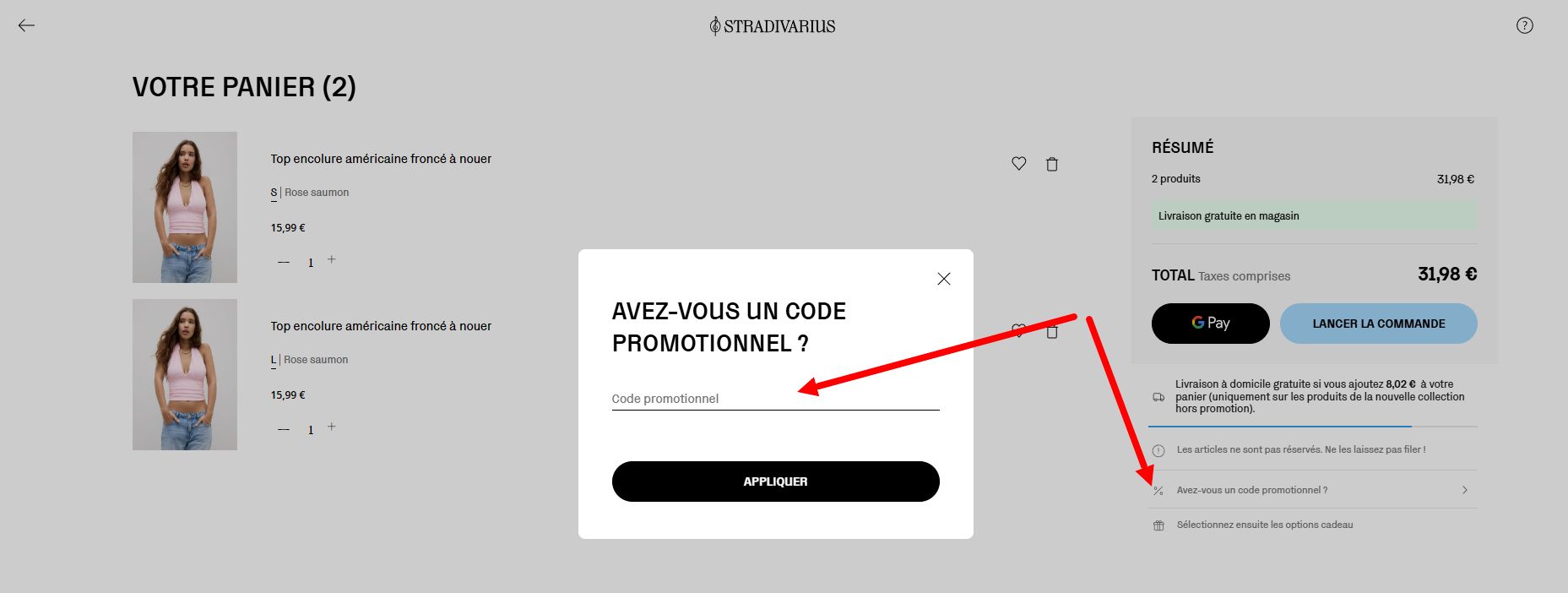 “Comment activer un code promo Stradivarius”