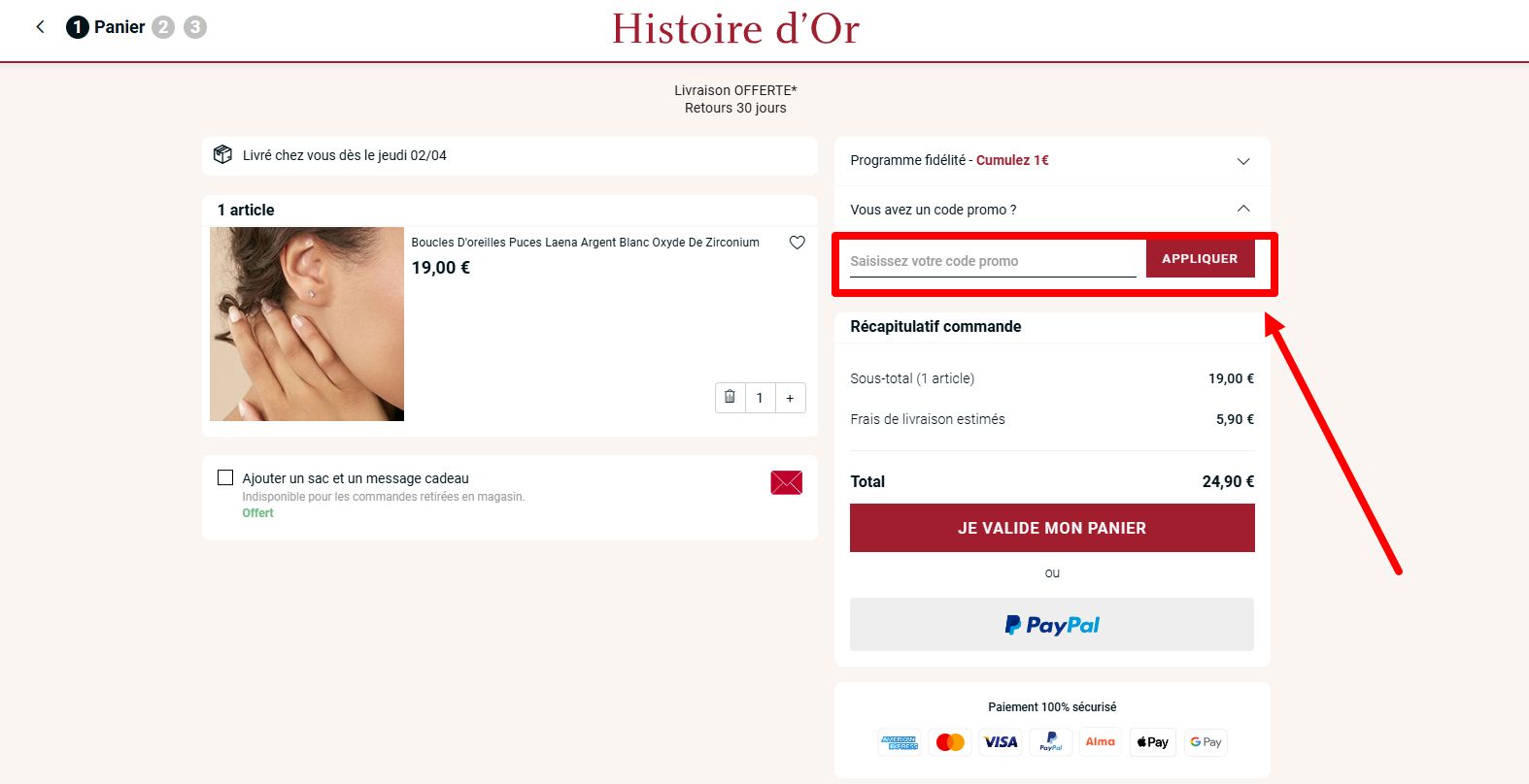 “Comment activer un code promo Histoire d