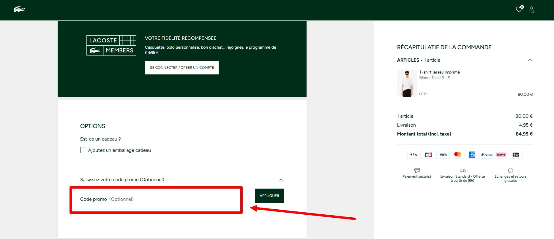 Codes promo Lacoste | Jusqu’à 200€ – Offres vérifiées juillet 2026