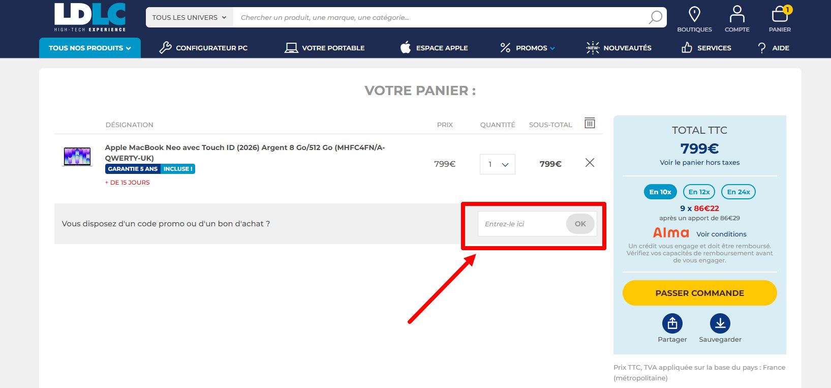 “Comment activer un code promo LDLC”