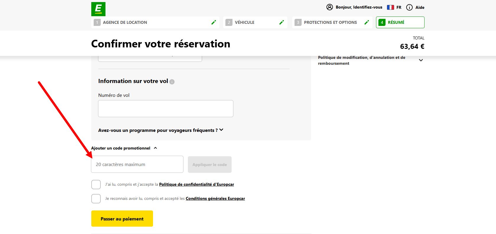 “Comment activer un code promo Europcar”