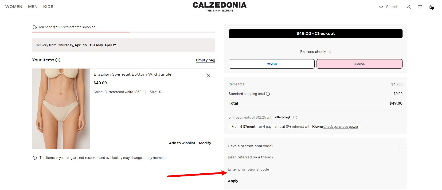 “Comment activer un code promo Calzedonia”