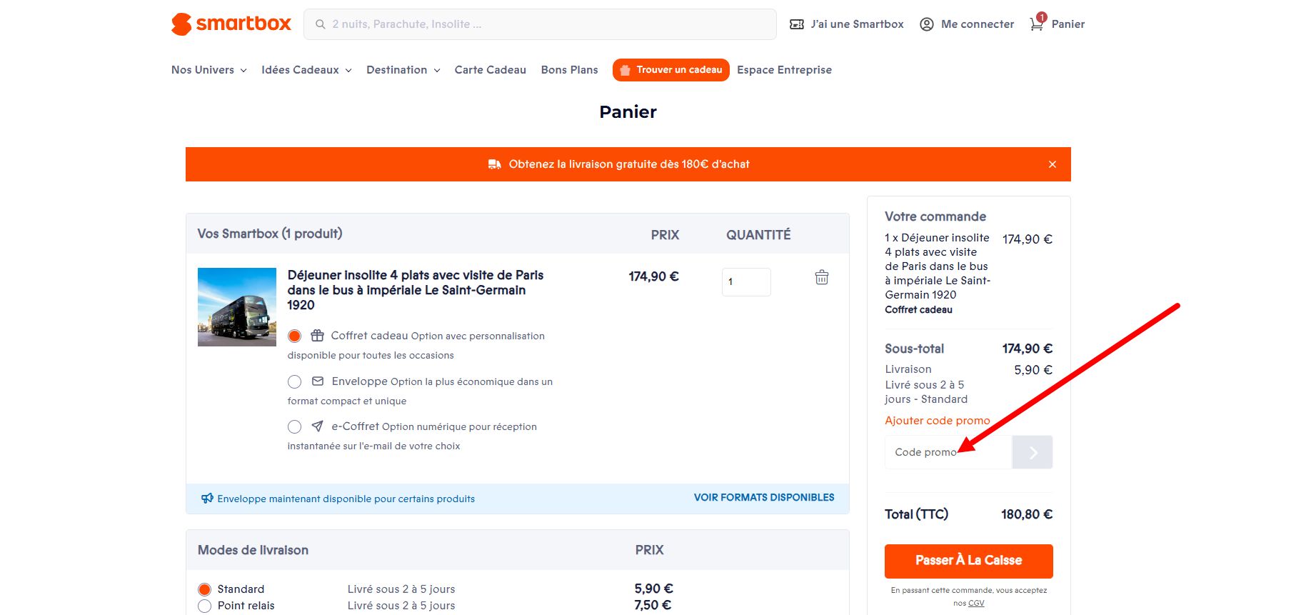 “Comment activer un code promo Smartbox”