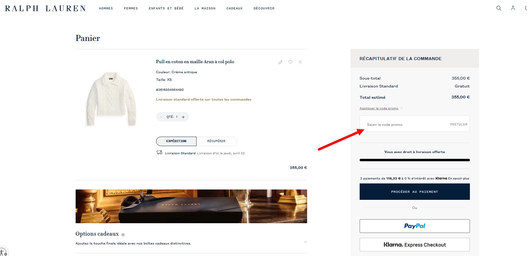 “Comment activer un code promo Ralph Lauren”
