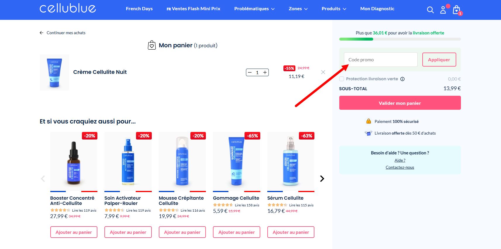 “Comment activer un code promo Cellublue”