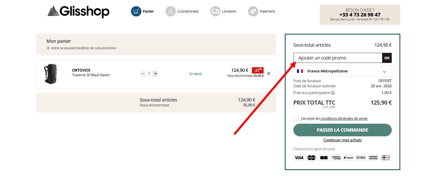 “Comment activer un code promo Glisshop”