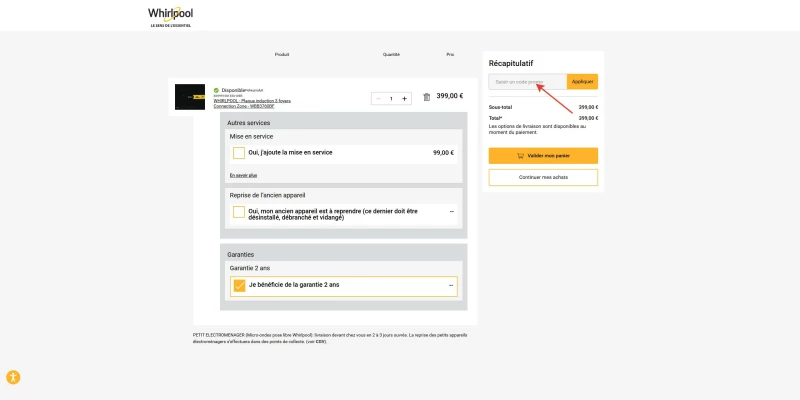 code promo Whirlpool