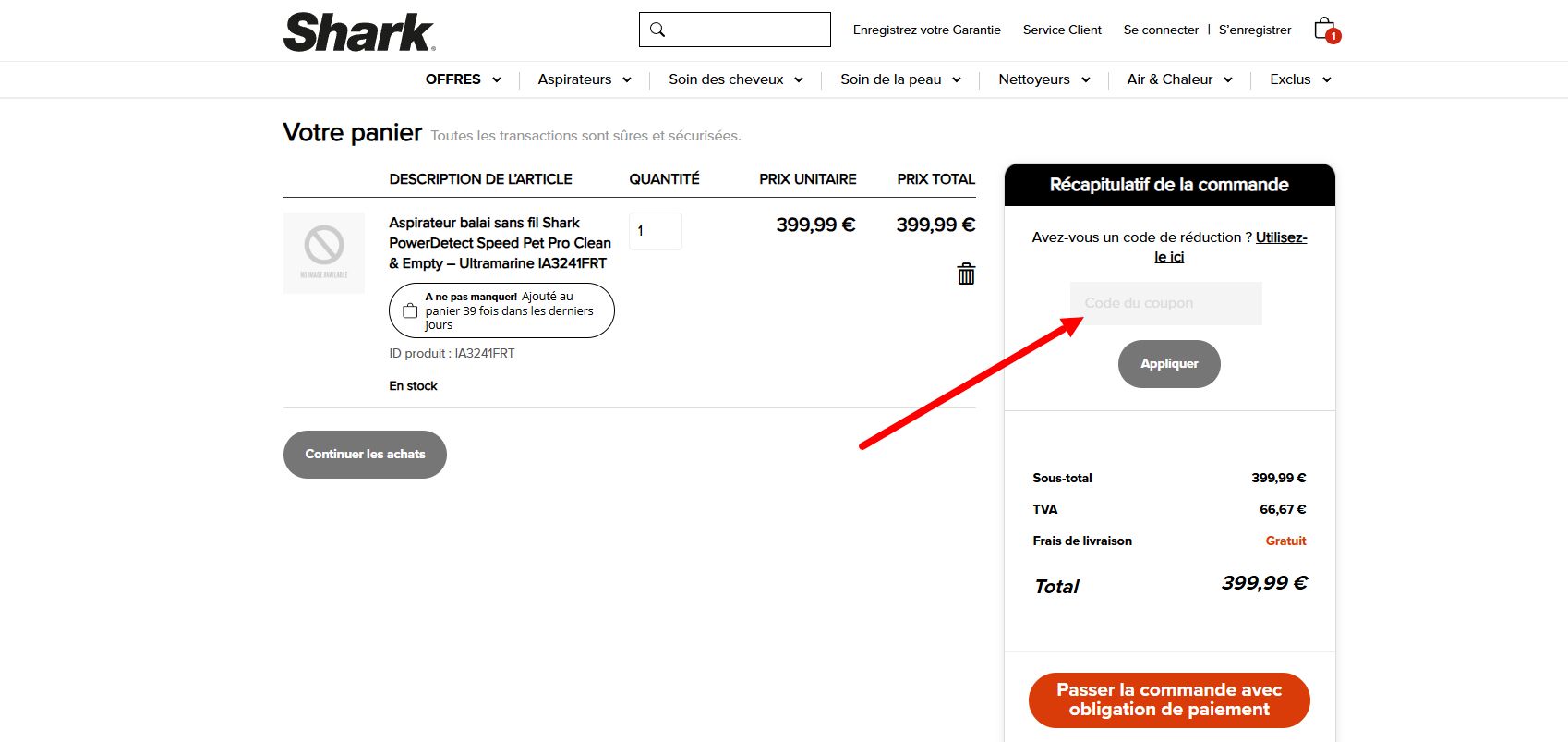 “Comment activer un code promo Shark”