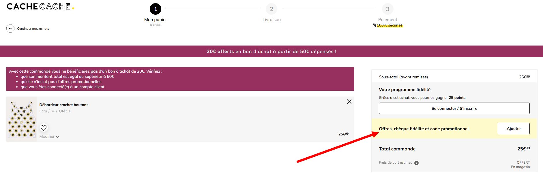 comment activer un code promo Bonobo