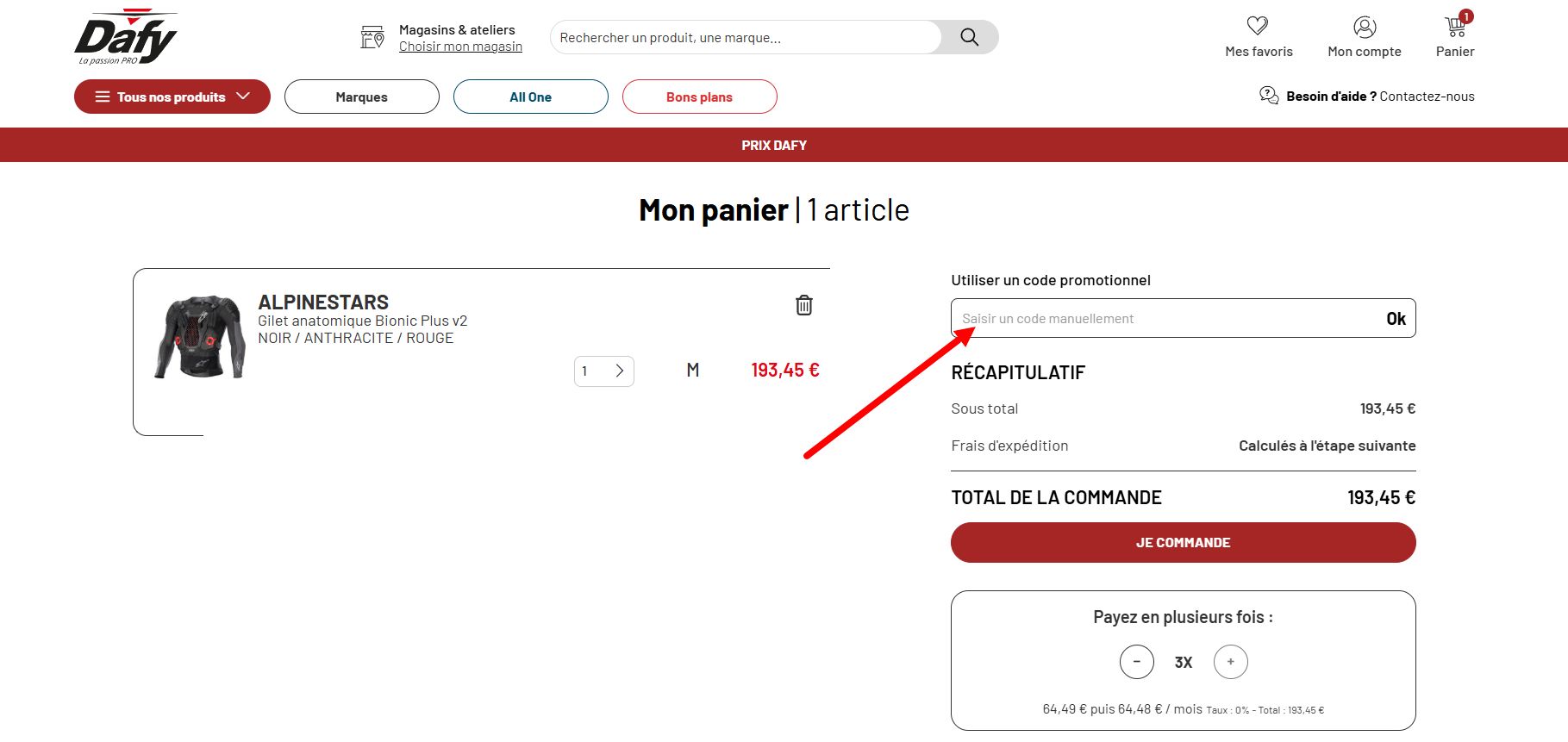 “Comment activer un code promo Dafy Moto”