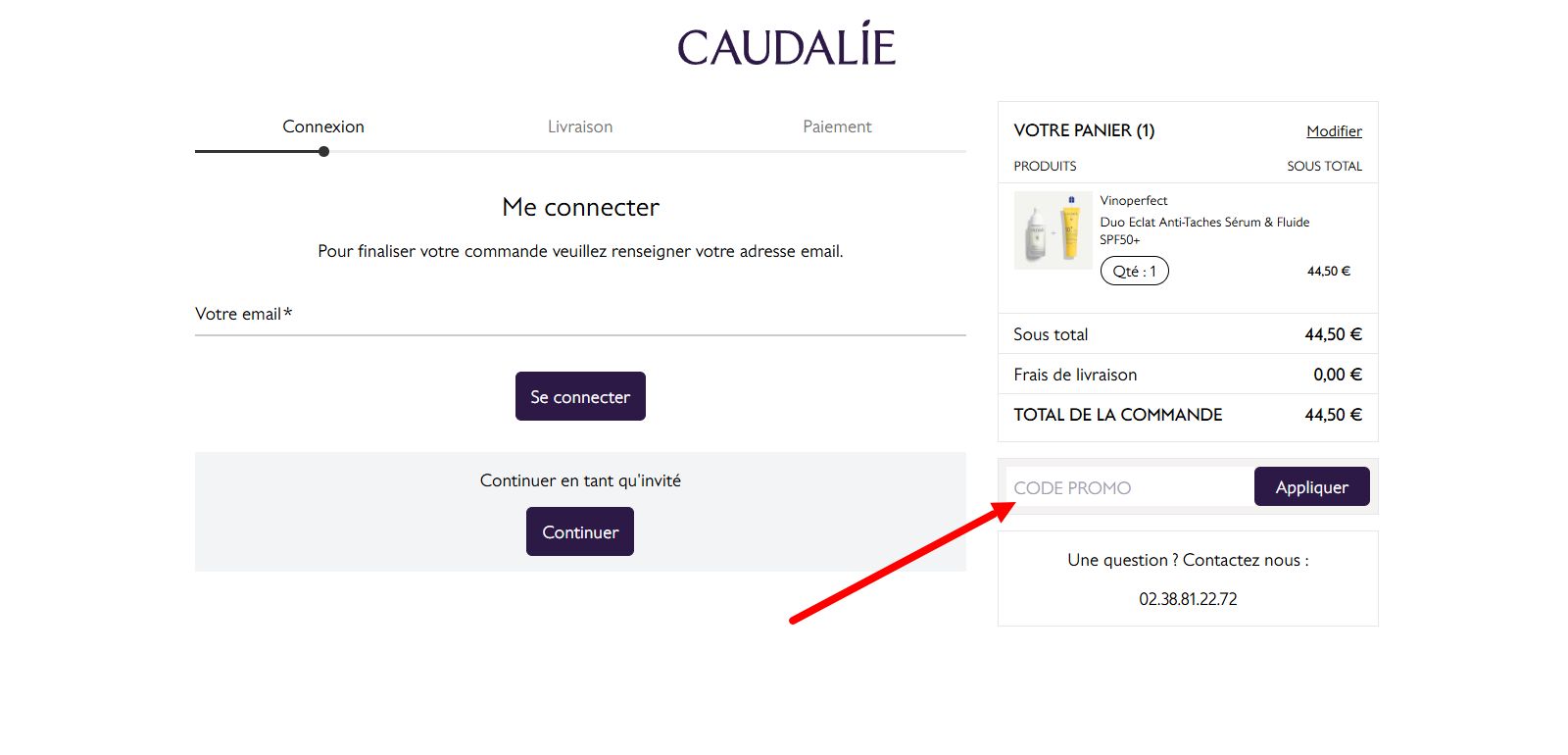 “Comment activer un code promo Caudalie”