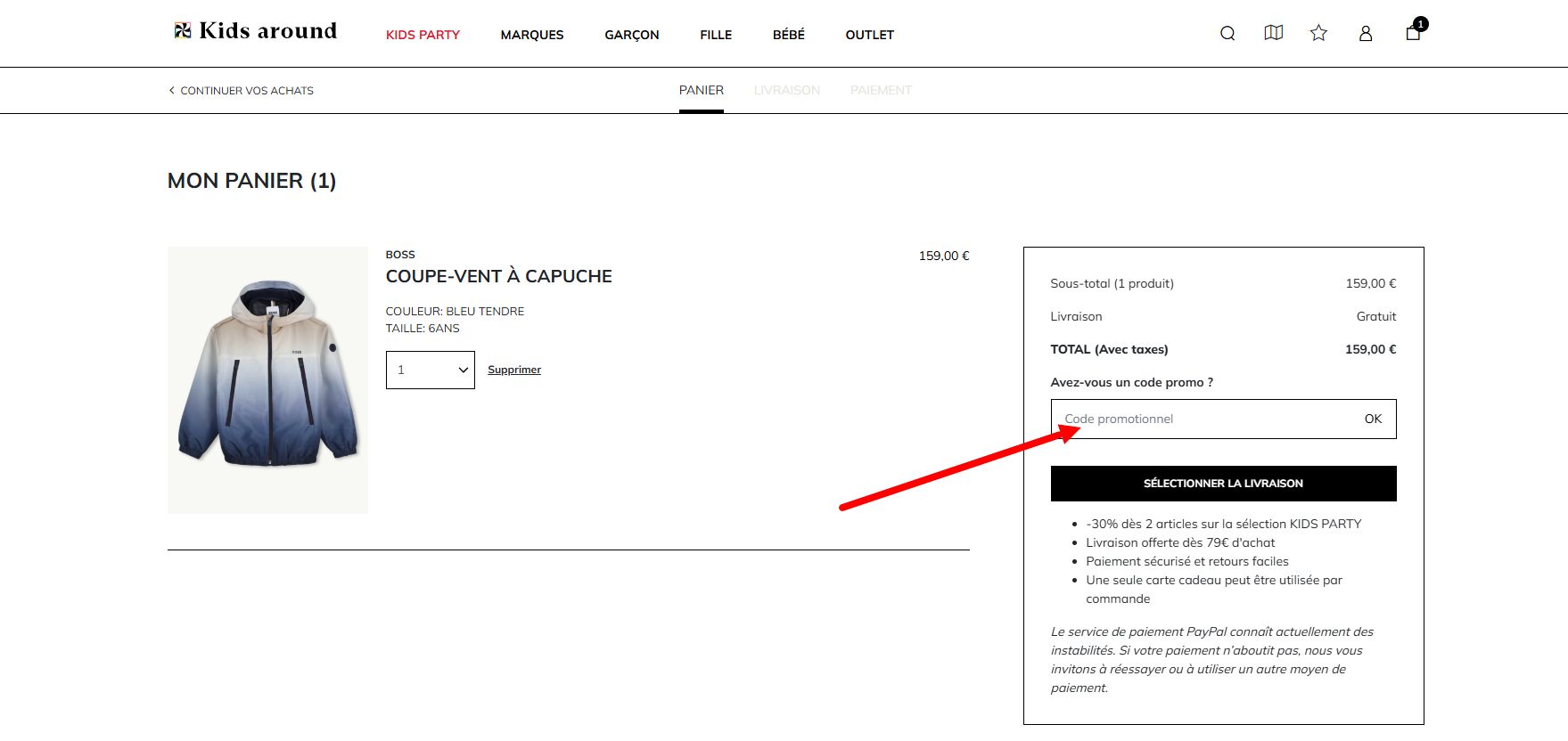 “Comment activer un code promo Kids Around”
