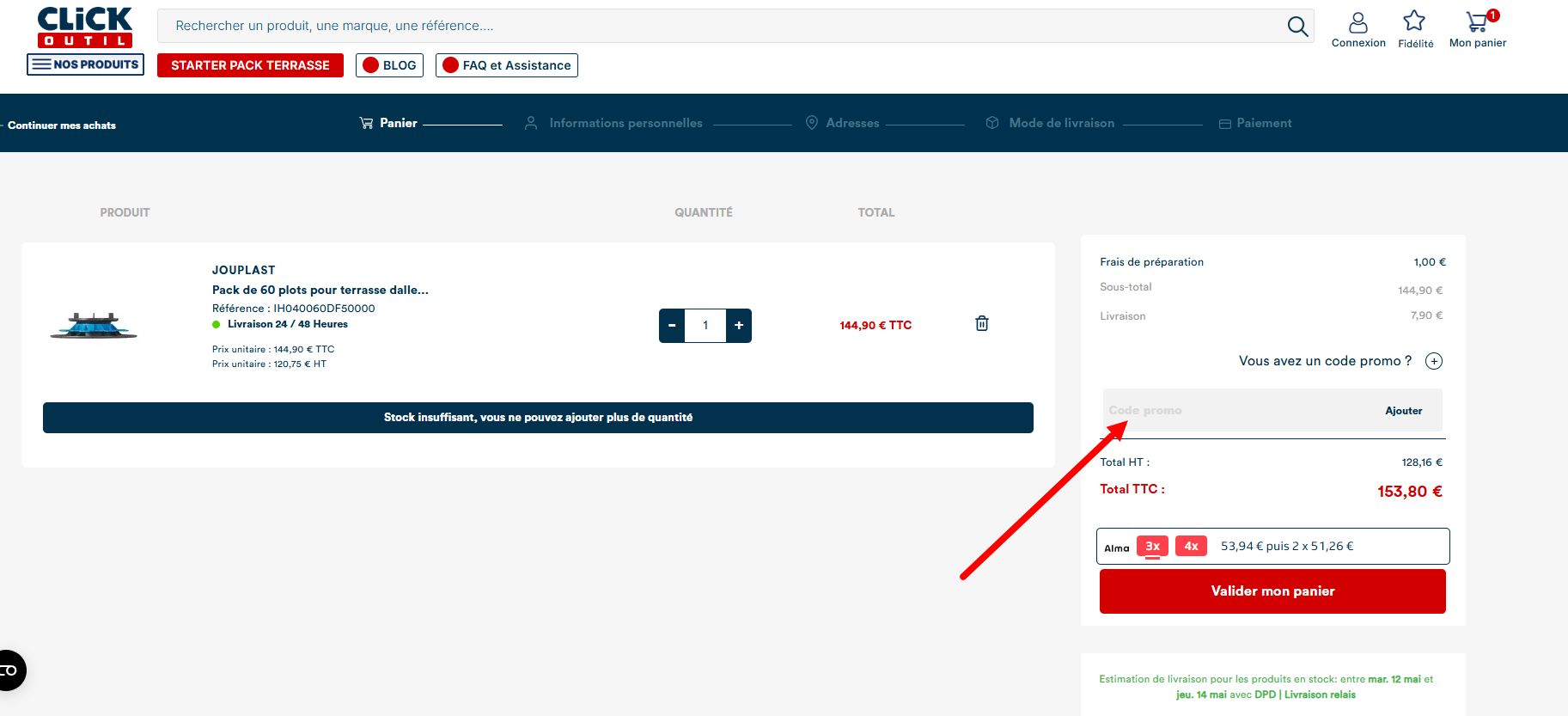 “Comment activer un code promo Clickoutil”