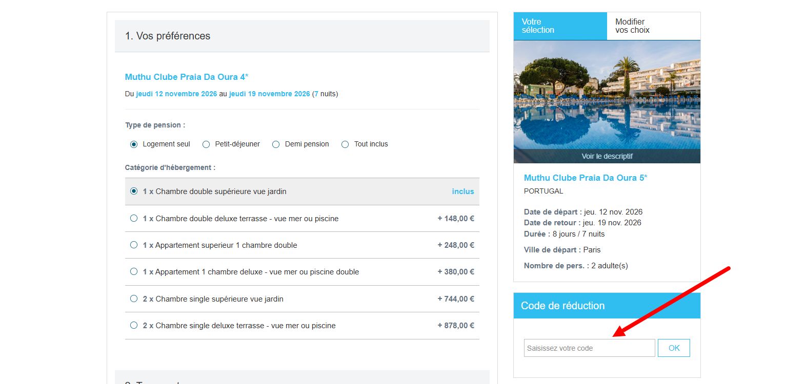 “Comment activer un code promo Promoséjours”