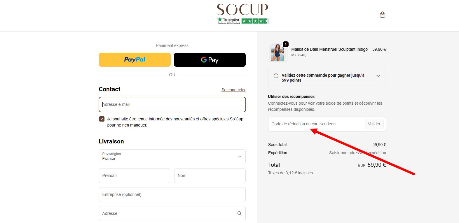 “Comment activer un code promo So
