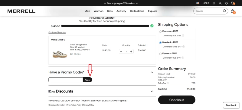 code promo Merrell