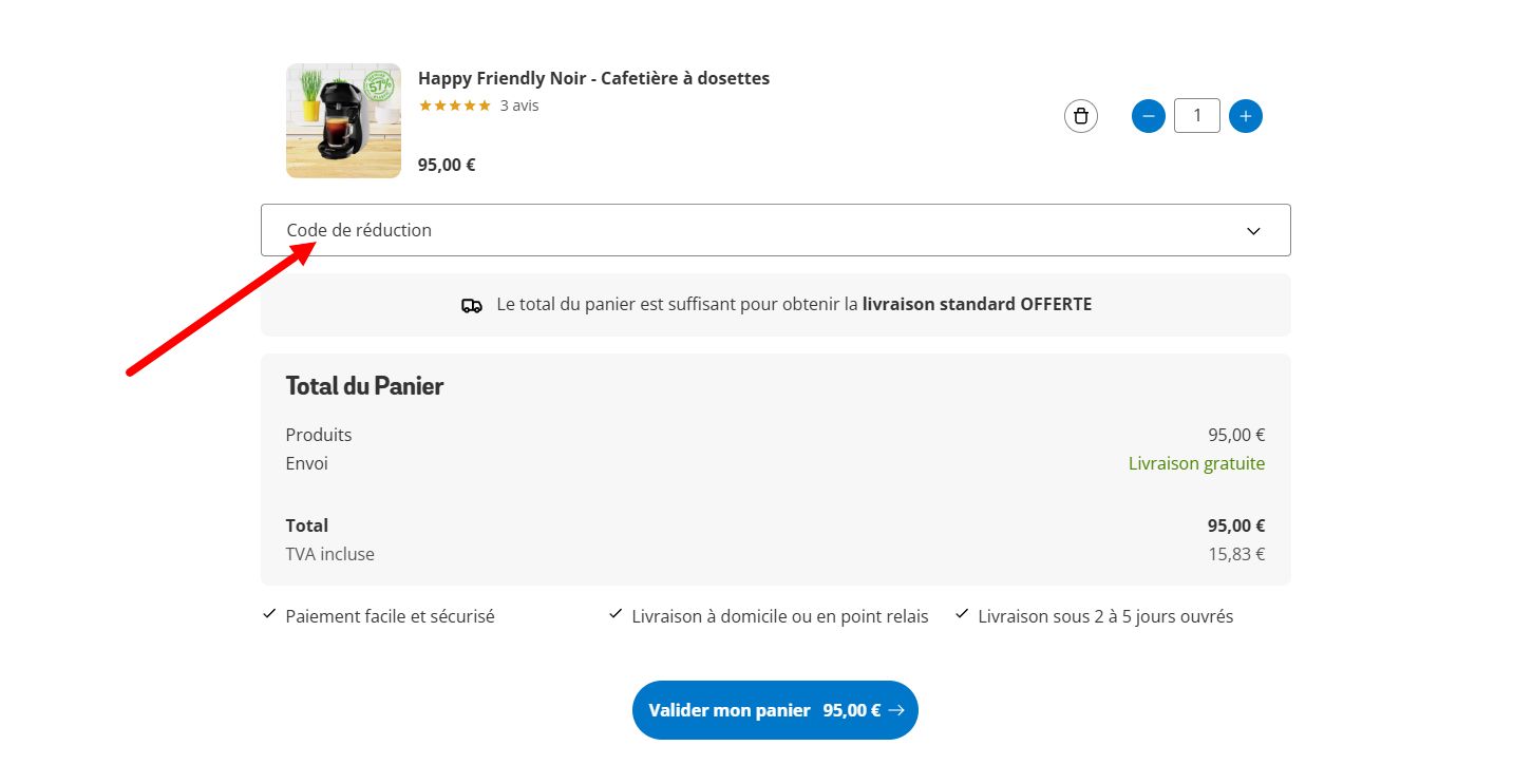 “Comment activer un code promo TASSIMO”