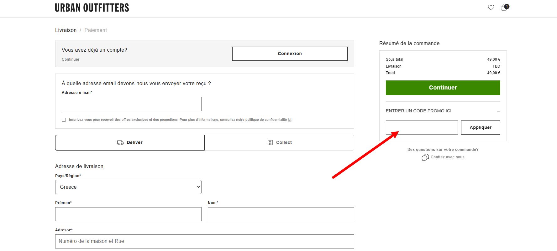 “Comment activer un code promo Urban Outfitters”
