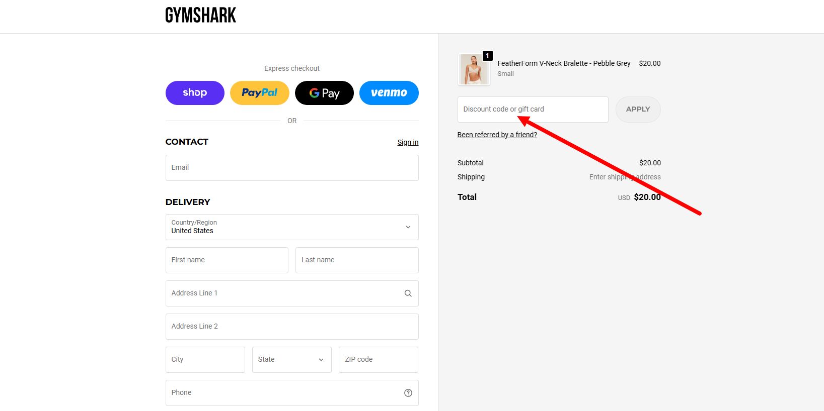 “Comment activer un code promo Gymshark”