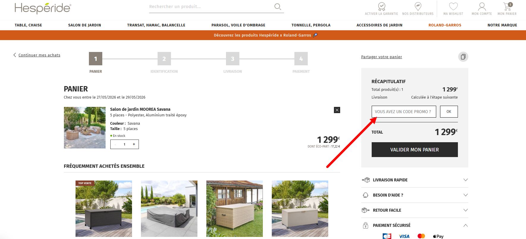 “Comment activer un code promo Hespéride”