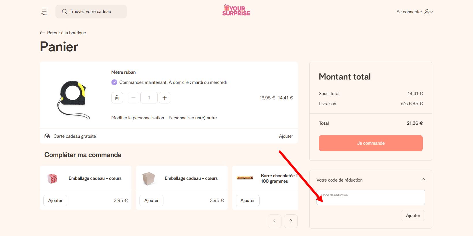 code promo YourSurprise