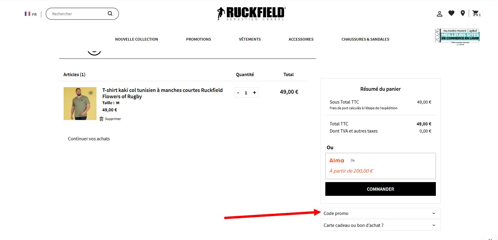 “Comment activer un code promo Ruckfield”