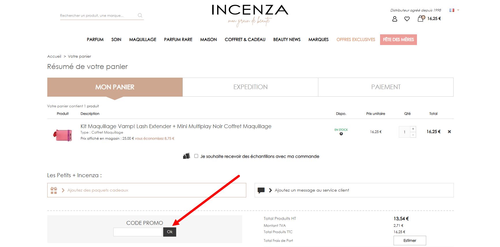 “Comment activer un code promo Incenza”