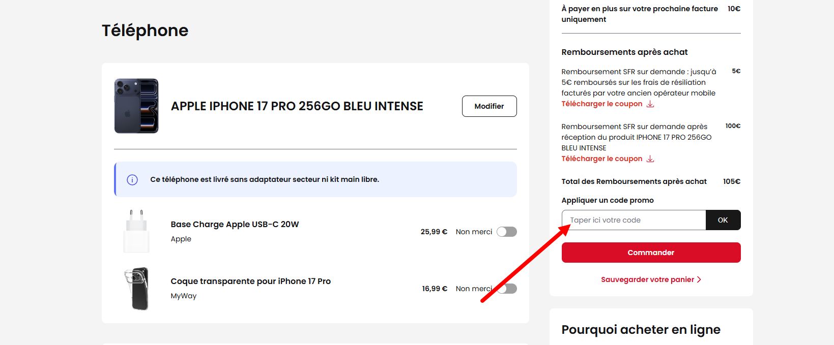 “Comment activer un code promo SFR”