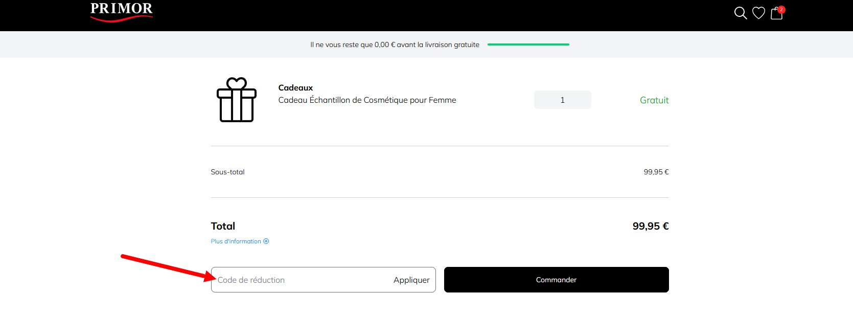 “Comment activer un code promo Primor”