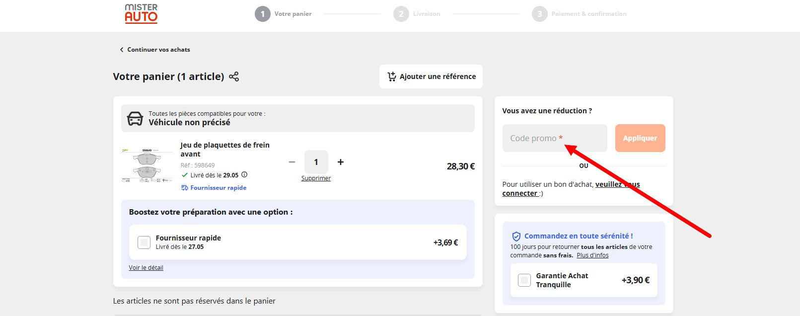 “Comment activer un code promo Mister Auto”