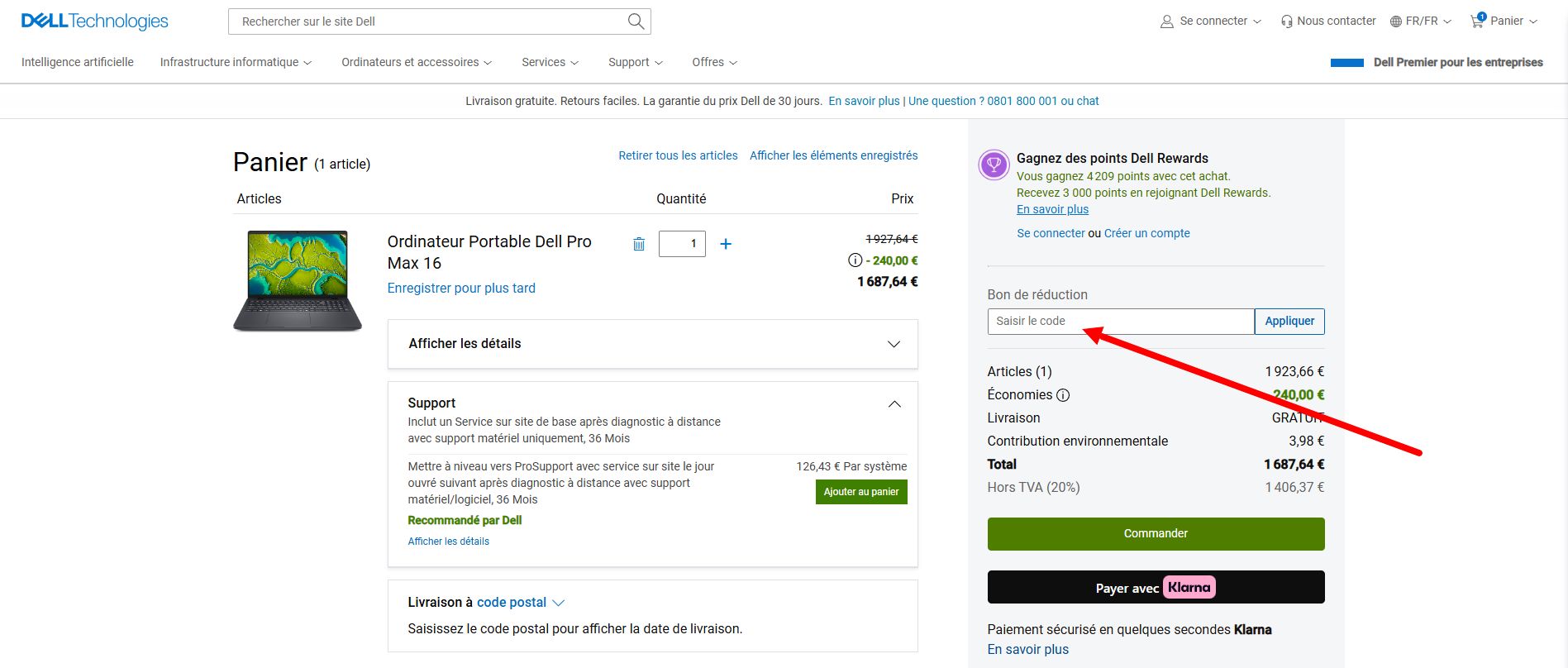“Comment activer un code promo Dell”