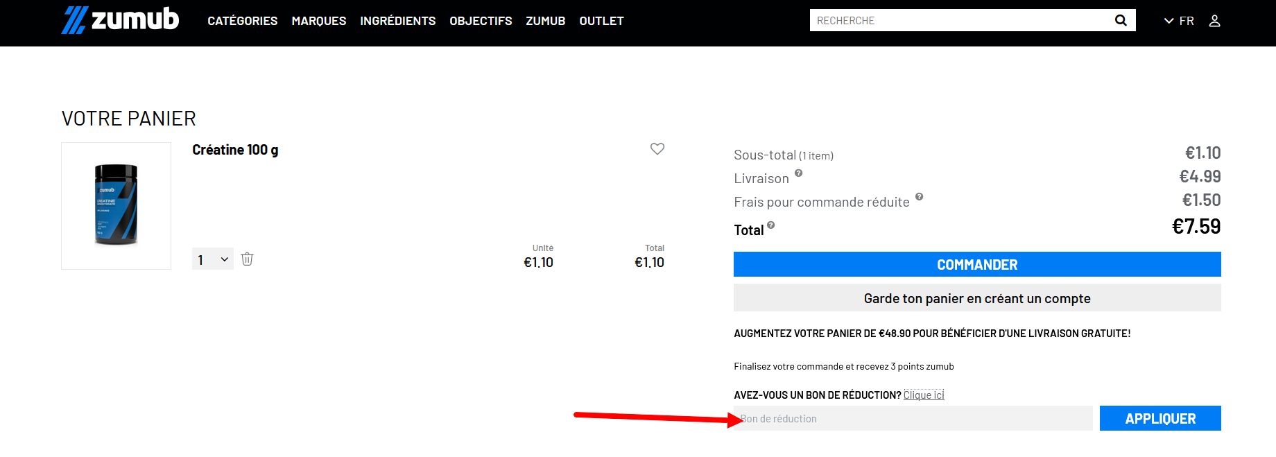 “Comment activer un code promo Zumub”