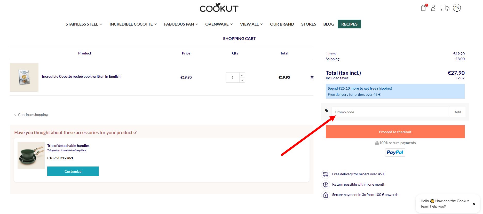 “Comment activer un code promo COOKUT”