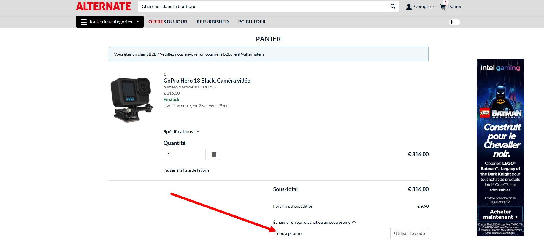 “Comment activer un code promo Alternate”