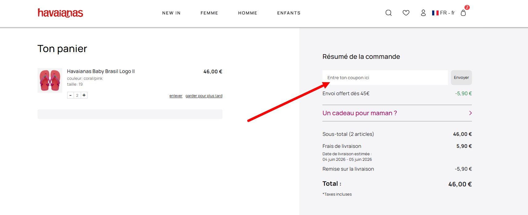 “Comment activer un code promo Havaianas”