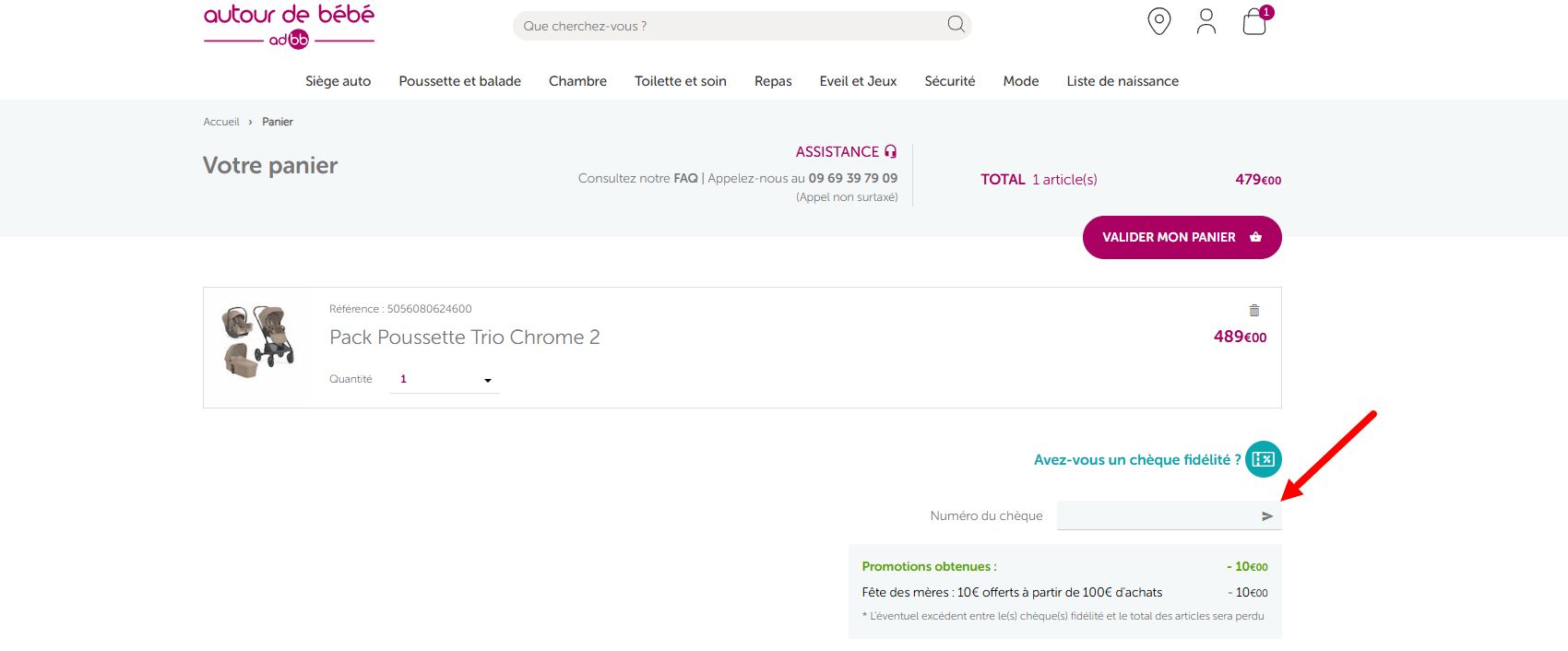 “Comment activer un code promo Autour de bébé”