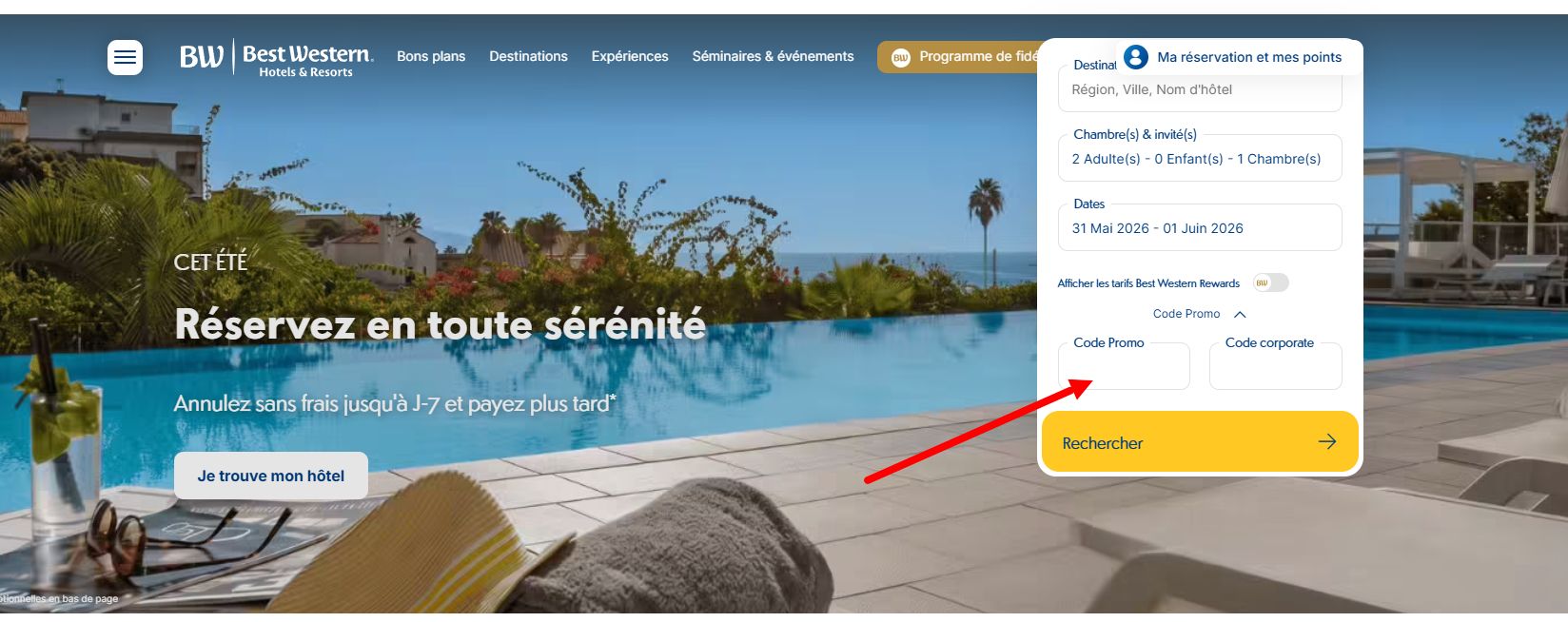 “Comment activer un code promo Best Western”