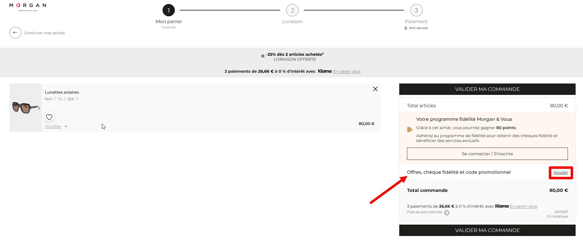 “Comment activer un code promo Morgan”
