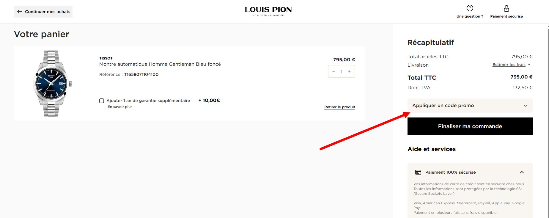 “Comment activer un code promo Louis Pion”