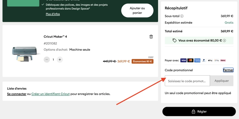 code promo Cricut