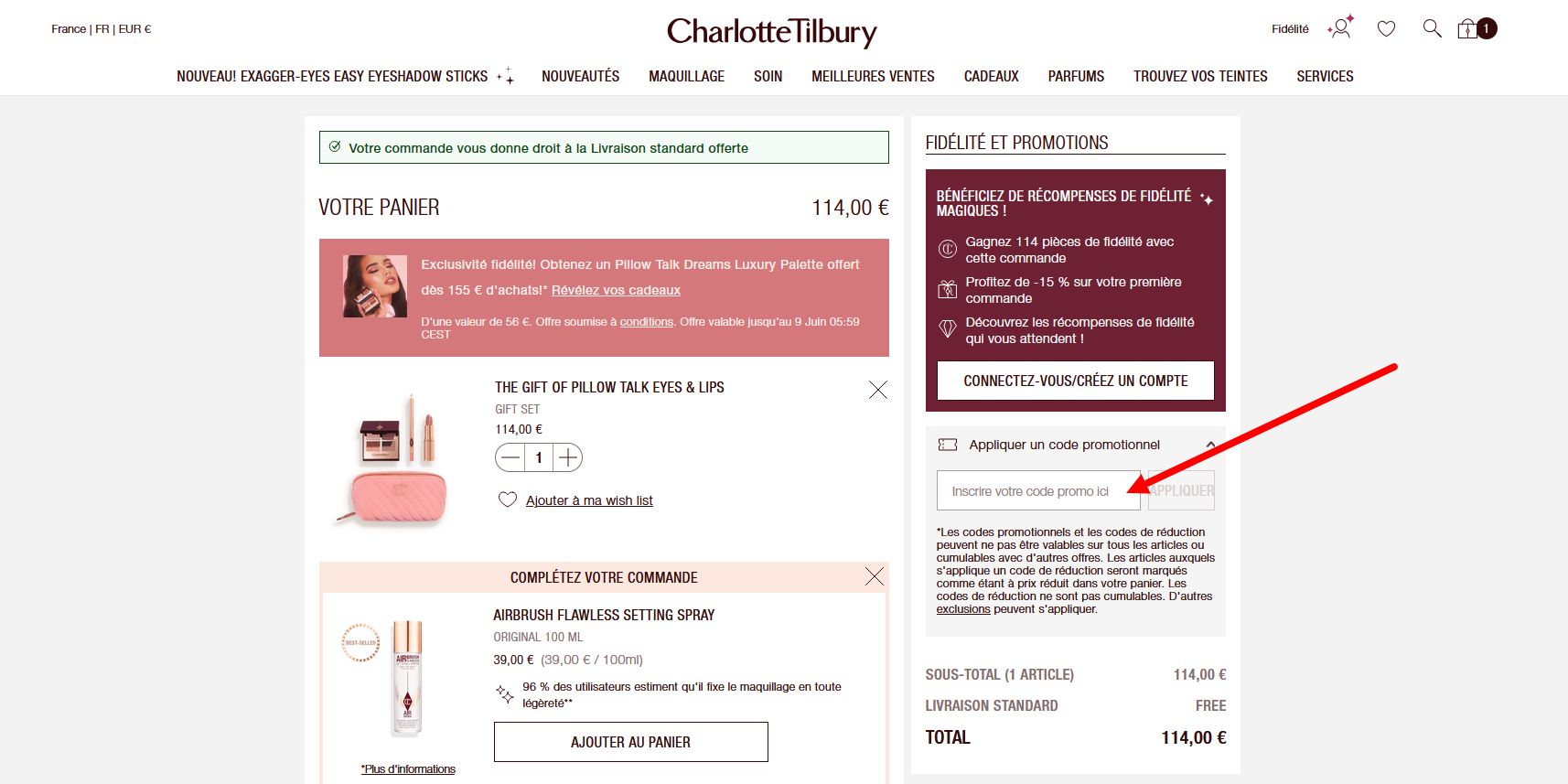 code promo Charlotte Tilbury