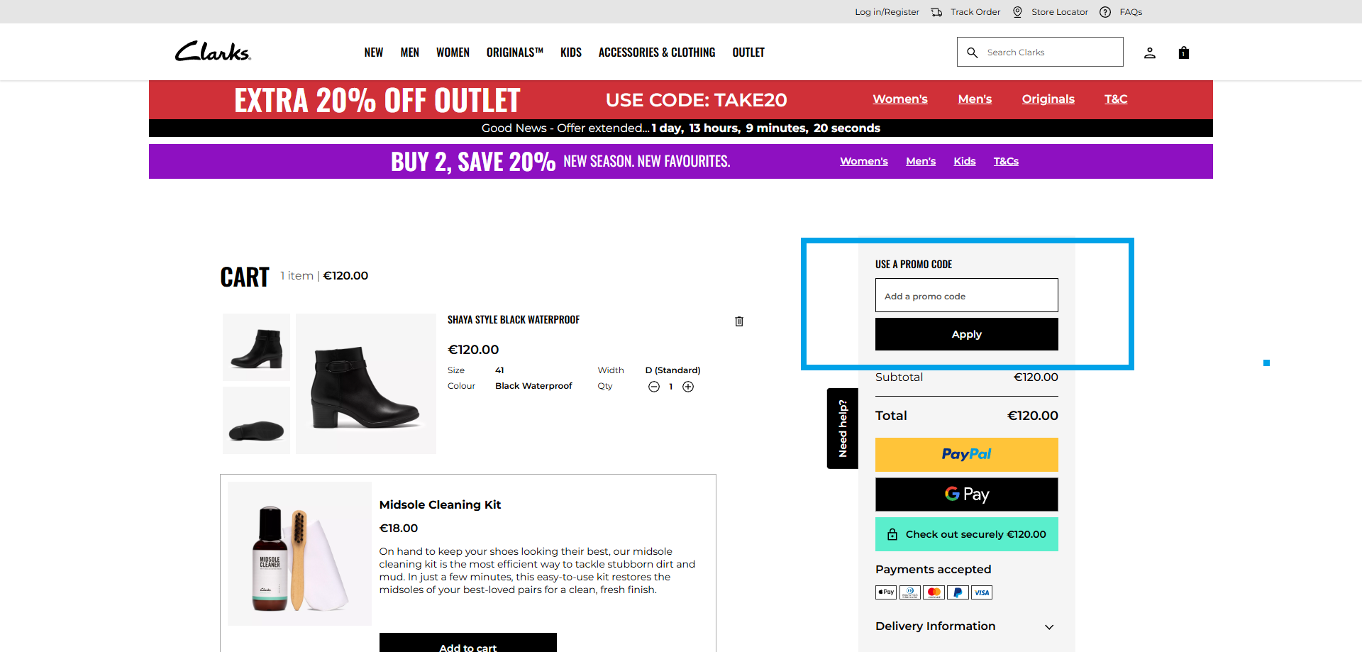 code promo Clarks