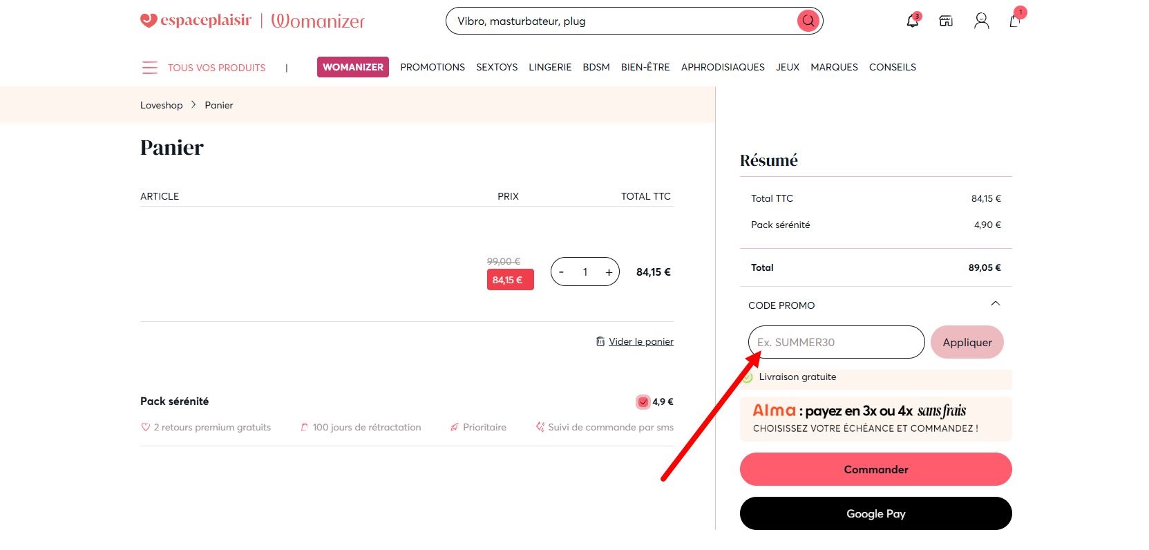 code promo Espace Plaisir